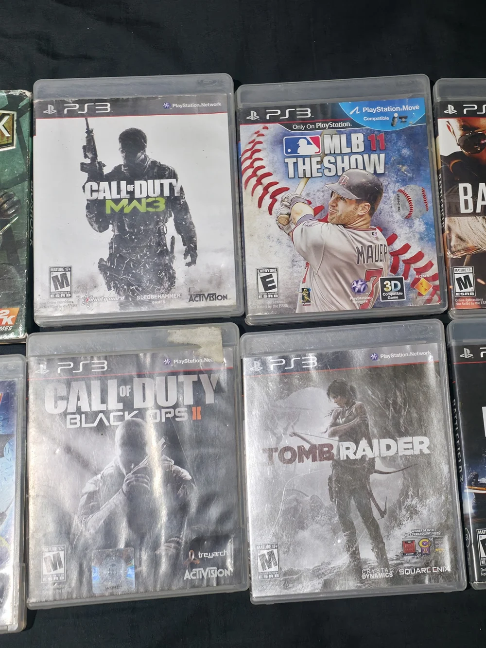 Assorted PS3 Game Lot — Call of Duty, Tomb Raider, MLB 11